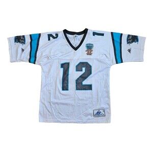 1995 Carolina Panthers #12 Kerry Collins Inaugural Season Game Jersey APEX SZ L